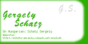 gergely schatz business card